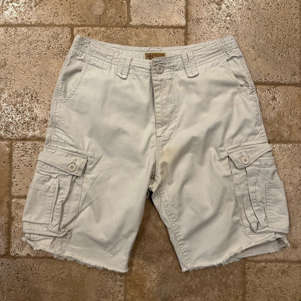 Vintage Get Lucky Beige / Cream Cargo Shorts